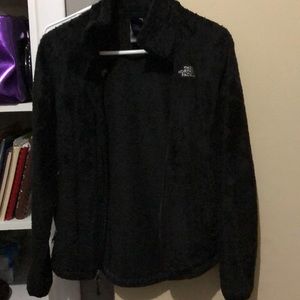 Black fuzzy north face jacket!